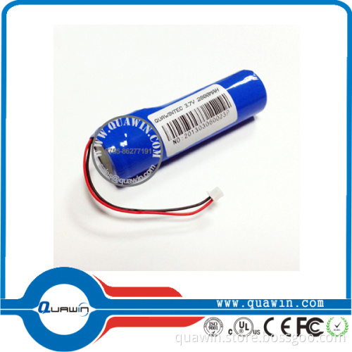 3.7V 2800mAh Li-ion Battery Pack, 2A 18650 Battery Pack